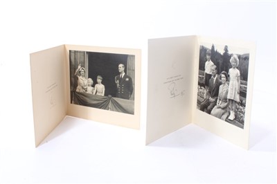 Lot 142 - 1954 & 1955 Prince Philip Christmas card (2)