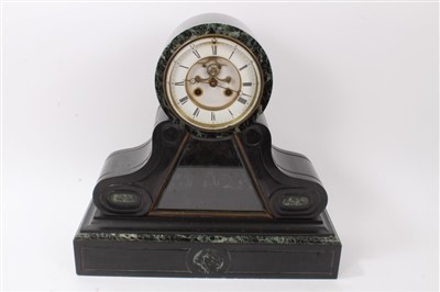 Lot 1297 - 19th century mantel clock with French eight day movement, signed 'Machenaud, Paris'