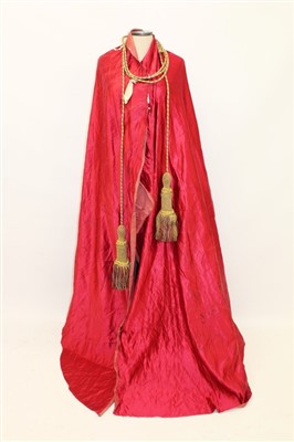 Lot 138 - The Most Honourable Order of the Bath – a 19th century Knights Grand Cross mantle of crimson satin