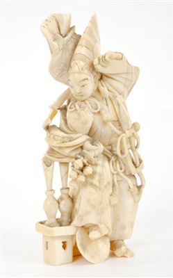 Lot 976 - Japanese carved ivory okimono