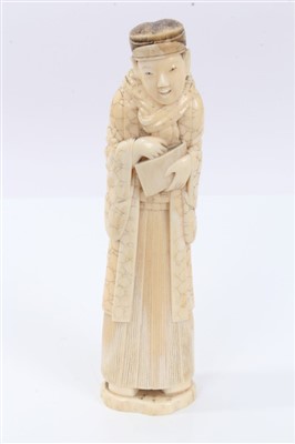Lot 977 - Chinese carved ivory figure