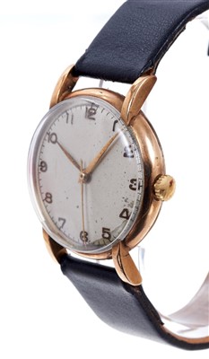 Lot 729 - 1940s Gentlemen’s Longines 9ct gold wristwatch with 17 jewel movement numbered 7753267