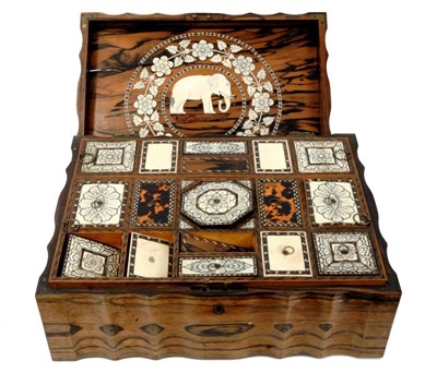 Lot 863 - Mid 19th century Anglo-Indian coromandel work box