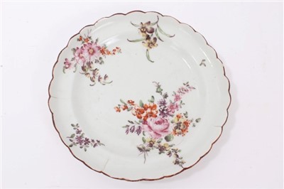 Lot 188 - 18th century Derby porcelain circular stand, circa 1758, 16cm