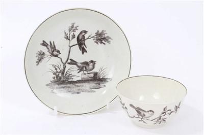 Lot 190 - 18th century Worcester tea bowl and saucer