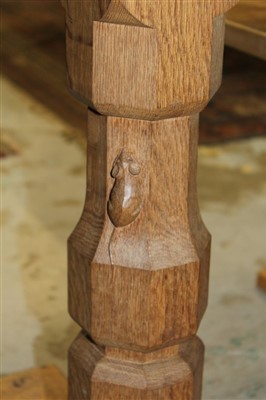 Lot 1364 - Impressive Robert ‘Mouseman’ Thompson oak refectory table