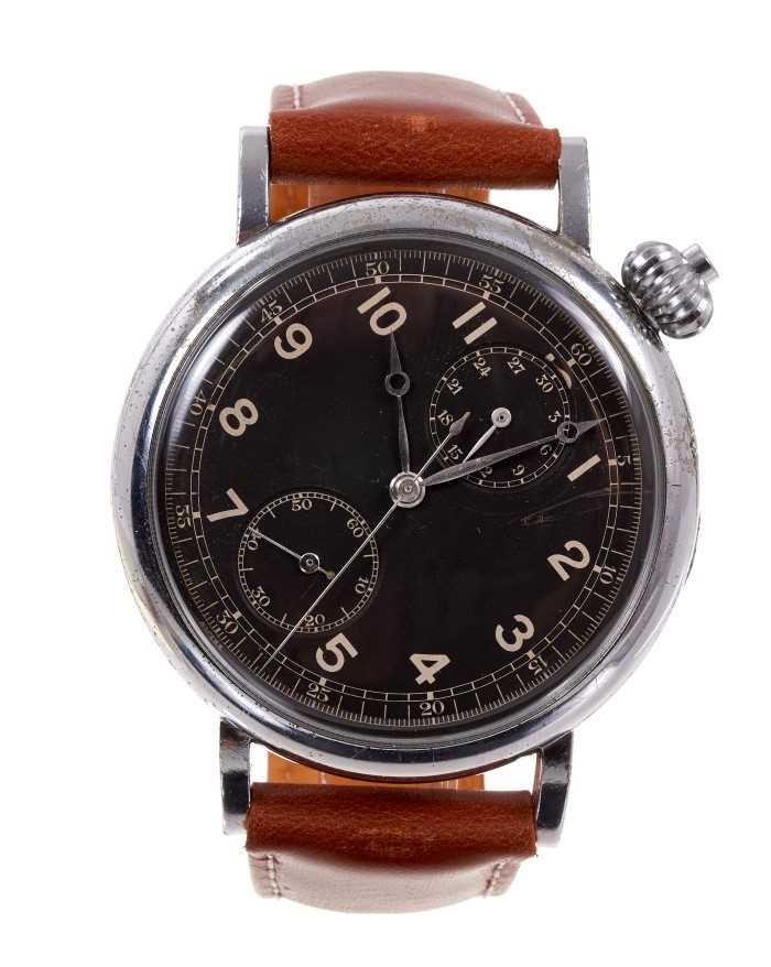 Lot 601 - Rare Longines Avigation U.S. Hack wristwatch