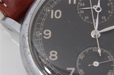 Lot 601 - Rare Longines Avigation U.S. Hack wristwatch