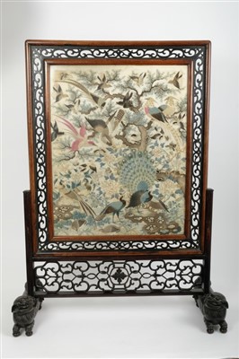 Lot 779 - Late 19th century Chinese screen