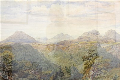 Lot 1217 - Victorian English school watercolour - extensive landscape