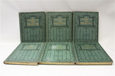 Lot 846 - Books - six volumes, A History Of The English Turf, T. A. Cook, 1901