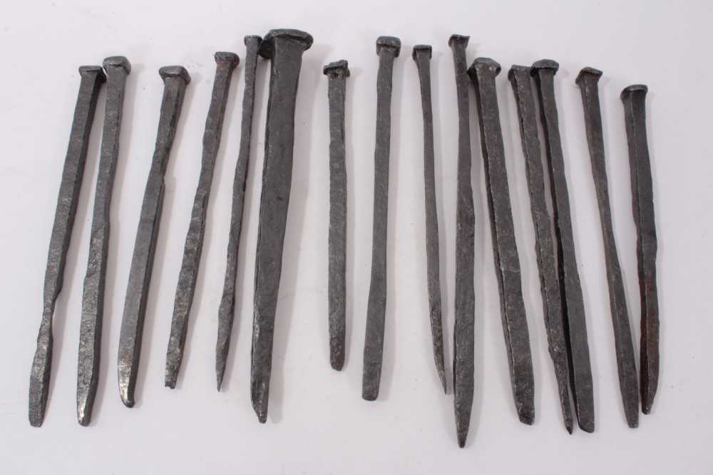 Lot 964 - Approximately 100 wrought iron nails,, discovered in the Thames