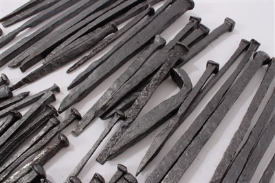 Lot 964 - Approximately 100 wrought iron nails,, discovered in the Thames
