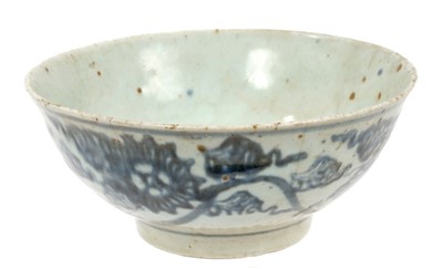 Lot 75 - Late Ming Chinese blue and grey bowl