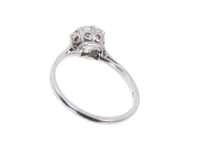 Lot 439 - Diamond single stone ring with an old cut diamond estimated to weigh approximately 1.5cts