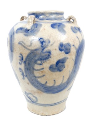 Lot 172 - Chinese Ming dynasty blue and white jar
