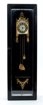 Lot 1264 - 19th century Continental miniature Gothic wall-mounted timepiece with spring-driven movement