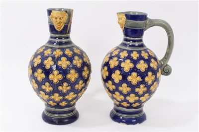 Lot 97 - Pair of Victorian Minton Majolica ewers