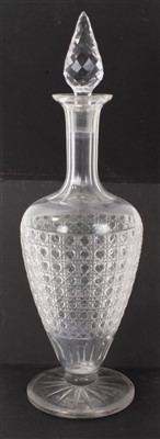 Lot 192 - Impressive Victorian cut glass decanter and stopper