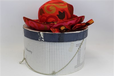 Lot 3063 - 1960s Silk Alan Couldridge for Liberty  hat in Liberty box