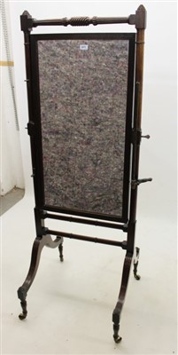 Lot 1471 - Regency mahogany cheval mirror