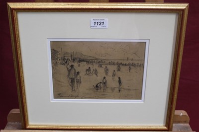 Lot 1121 - Edward Seago pencil -Camber sands