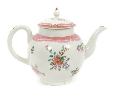 Lot 4 - 18th century Pennington Liverpool teapot and cover