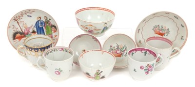 Lot 16 - Collection of 18th century New Hall tea and coffee wares