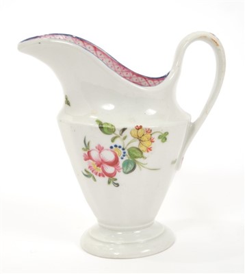 Lot 17 - 18th century New Hall helmet-shaped cream jug