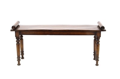 Lot 1366 - 19th Century mahogany and elm window seat