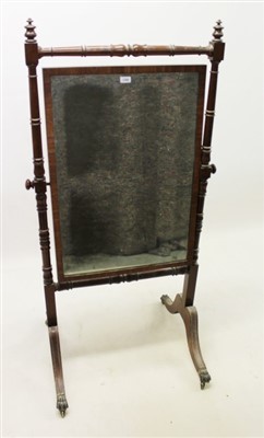 Lot 1349 - Regency mahogany cheval mirror