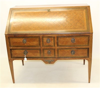 Lot 1334 - Late 18th / early 19th century Dutch kingwood and parquetry inlaid bureau
