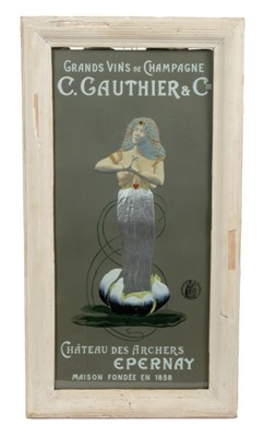 Lot 646 - Rare Art Nouveau C .Gauthier & Co Champagne advertising poster