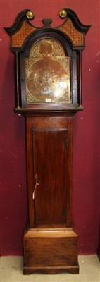 Lot 1289 - 18th century Scottish longcase clock with eight day movement, signed 'Wilm. Dobie, Falkirk'