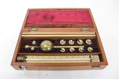 Lot 3516 - 19th century Sykes hydrometer in case