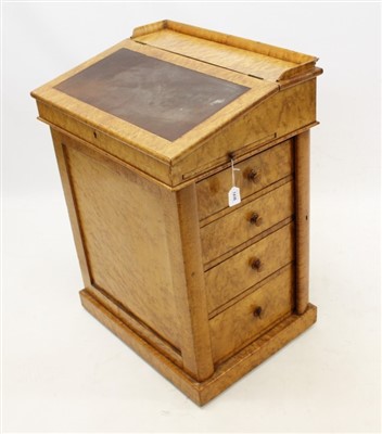 Lot 1436 - Rare mid 19th century birds-eye maple davenport