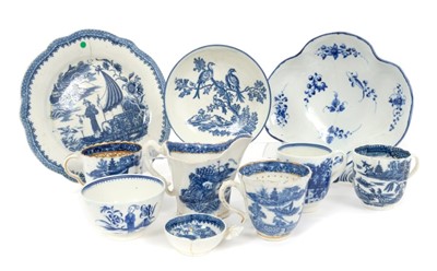 Lot 35 - Collection of 18th century Caughley blue and white wares