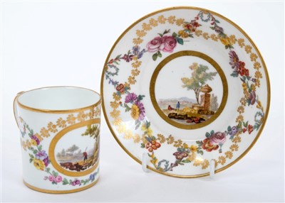Lot 169 - Fine 18th century Sèvres porcelain coffee can and saucer