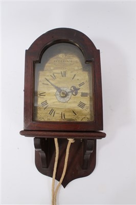Lot 1276 - 19th century wall-mounted clock with thirty-hour movement, signed 'Wm. Fry, Odiham'
