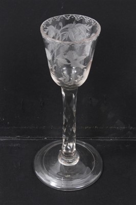 Lot 91 - Georgian cordial glass