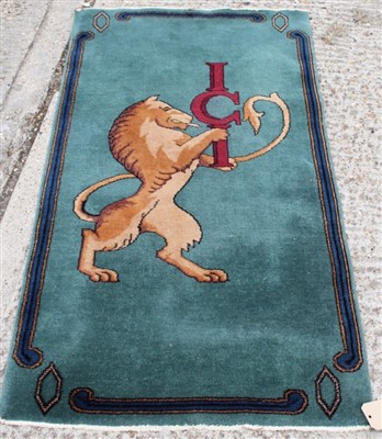 Lot 1481 - Unusual rug designed for I.C.I.