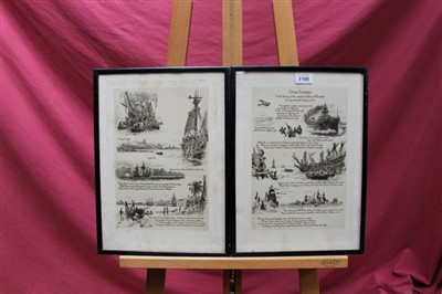 Lot 1186 - William Lionel Wyllie (1851-1931) set of four signed etchings - Our Fathers. To the Memory of the nameless Killed and Wounded, by Captain Ronald A. Hopwood. R.N., in glazed frames, 36cm x 25cm