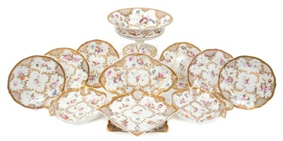 Lot 132 - Good quality Regency, possibly Coalport, dessert service