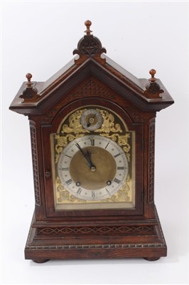 Lot 1298 - Late 19th century mantel clock with eight day spring-driven movement