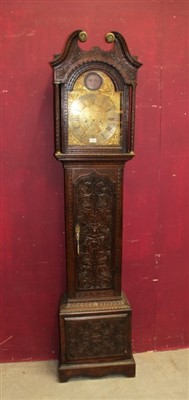 Lot 1294 - George III longcase clock with eight day movement, signed 'Ramsbottom Hallgreen'
