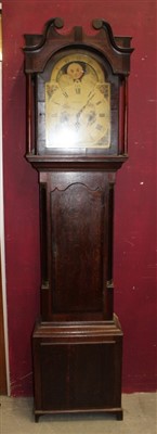 Lot 1296 - George III longcase clock, signed 'Radcliffe Barkisland'