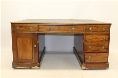 Lot 1386 - Late Victorian mahogany partners desk