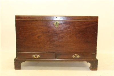 Lot 1387 - George II mahogany silver chest