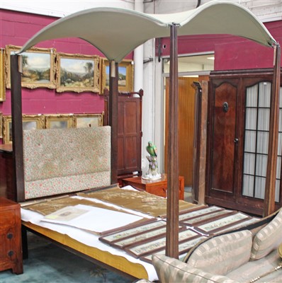 Lot 1390 - Antique oak four-poster bed