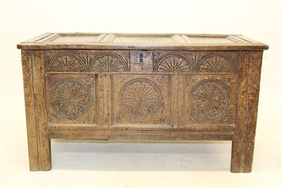 Lot 1391 - 17th century oak coffer